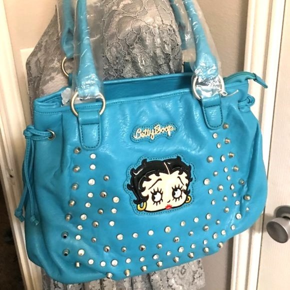 Betty Boop  Handbag  = Larger Aqua Shoulder Bag NEW - Picture 1 of 7